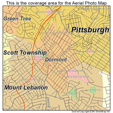 aerial photography map  dormont pa pennsylvania