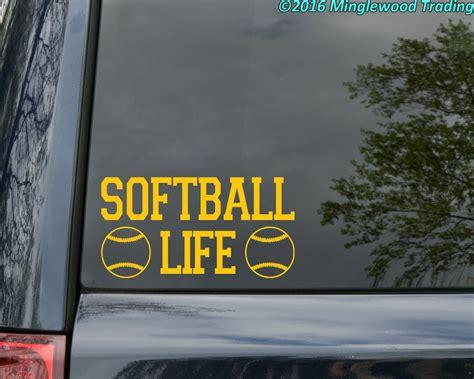 Softball Life Vinyl Decal Sticker Fastpitch Slow Pitch Etsy