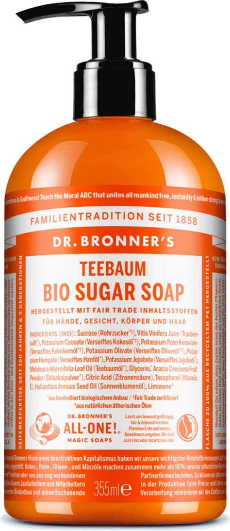 Dr Bronner S Teebaum Sugar Soap Ecosplendo Onlineshop