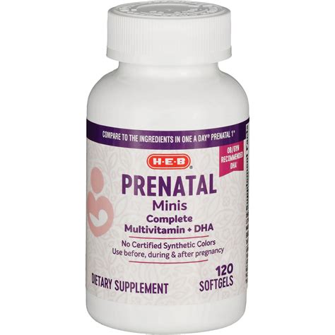 H E B Prenatal Complete Multivitamin DHA Mini Softgels Shop