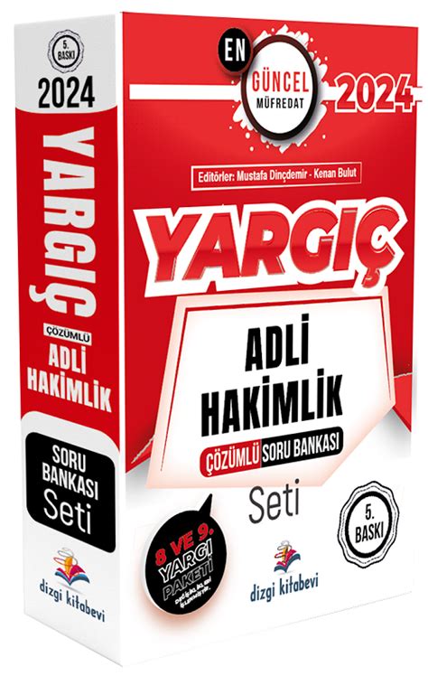 Dizgi Kitap Yayınları 2024 YARGIÇ Adli Hakimlik Soru Bankası Seti Çözü