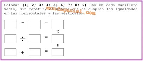 Colocar Uno En Cada Casillero Vac O Sin