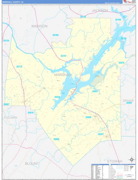 Marshall County, AL Digital Map - Basic