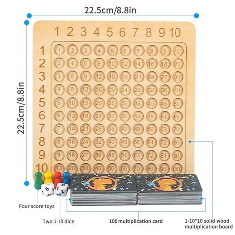 Planche De Multiplication Table De Multiplication En Bois Montessori