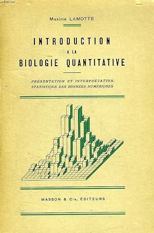 Introduction A La Biologie Quantitative Presentation Et Interpretation