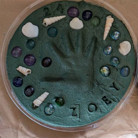 Colored Diy Stepping Stone Kit Handprint Stepping Stone Footprint Stepping Stone Make Your