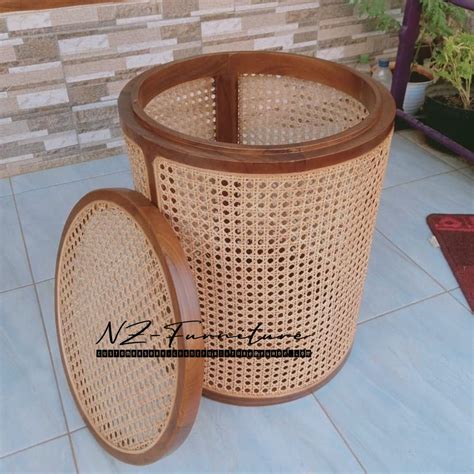 Jual Keranjang Laundry Kayu Jati Dan Rotan Terbaru NZ Furniture