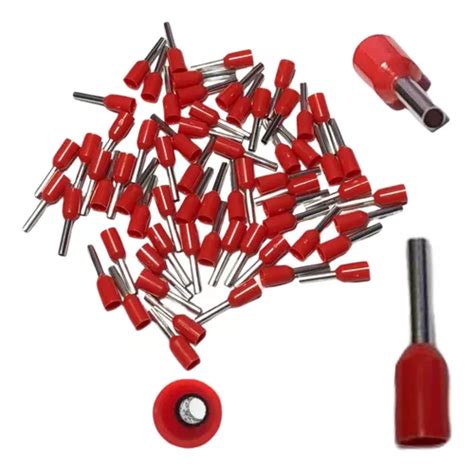 100x Conector Ilhós Pré isolado 1mm Vermelho P Cabos 1mm MercadoLivre