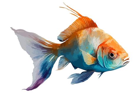 Premium Vector Watercolor Fish Vector Illustration