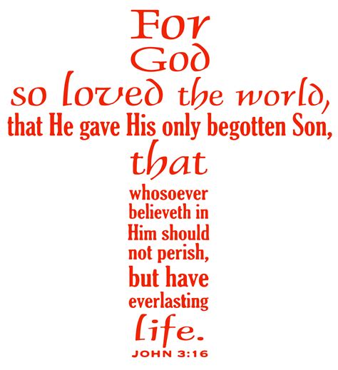 John 316for God So Loved The World That He Gaveâ ¦ Vinyl Decal