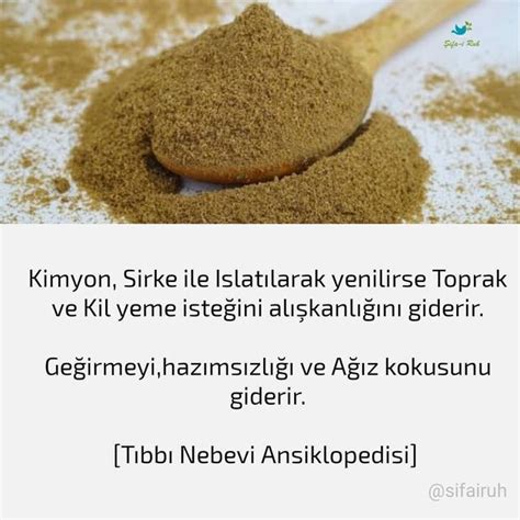 Şifa i Ruh on Instagram Bir çay kaşığı Toz Kimyon bir yemek kaşığı