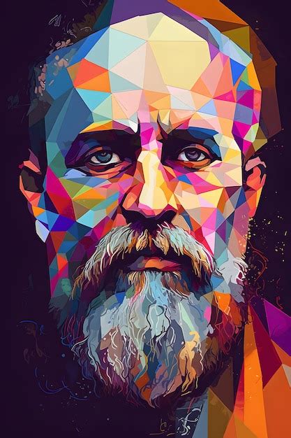 Premium Ai Image Image Of Man With Beard And Beard In Colorful