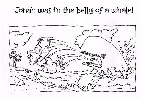 Jonah and the Whale 1 Coloring Page - Free Printable Coloring Pages for ...