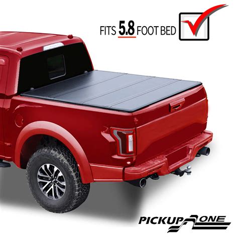 Buy PickupZone Hard Fiberglass Quad Fold Truck Bed Waterproof Tonneau