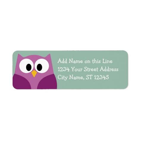 Cute Owl - Return Address Labels | Zazzle