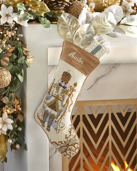 Personalized Nutcracker Needlepoint Christmas Stocking Neiman Marcus