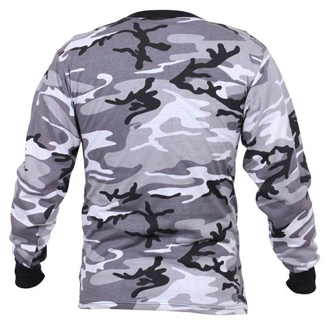 Mens Long Sleeve Camo T Shirt