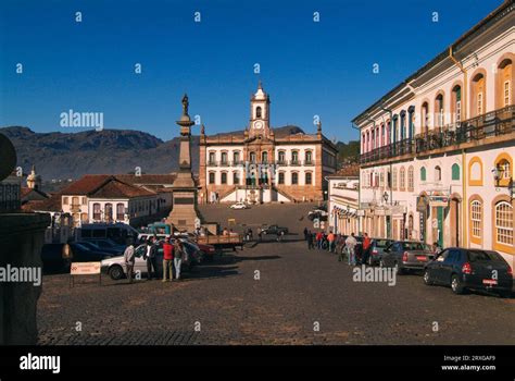 Praca Tiradentes Square With Tiradentes Statue And Museu Da