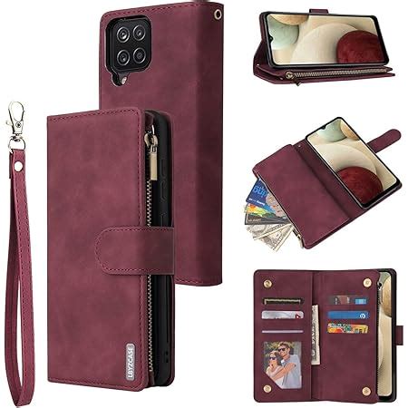 Amazon A12 Phone Case Wallet For Galaxy A12 Case Kickstand Wrist