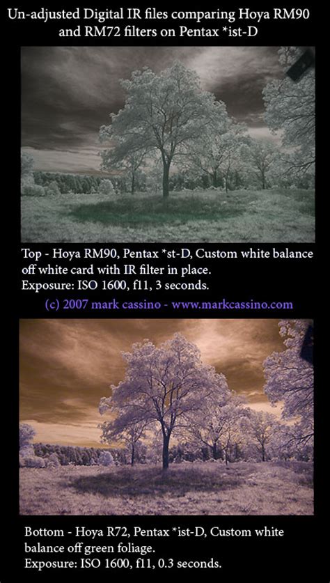 Digital Infrared Hoya R72 Vs Rm90