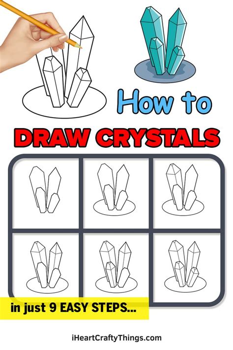 how to draw crystals step by step - Vasiliki Aquino