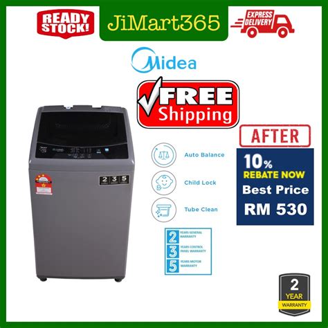 Free Shipping Midea Fully Auto Washer Washing Machine 7 5kg MFW