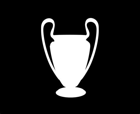 Champions League Trophy Logo White Symbol Abstract Design Vector