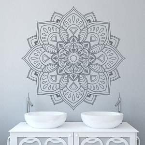 White Mandala Wall Art Decal Mandala Wall Sticker Large Mandala Wall