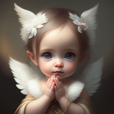 Cute Baby Angel Praying