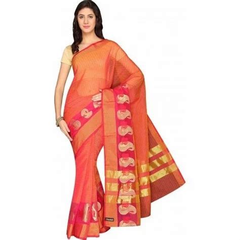 Brown Pink Designer Polyester Saree At Rs Piece In Arani