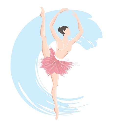 Ballerina Della Donna Icona Di Logo Di Balletto Per Lillustrazione Di