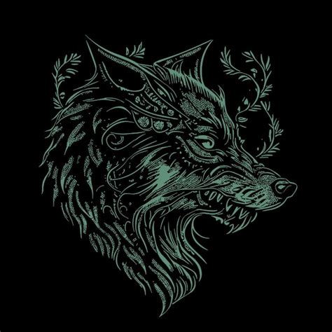 Premium Vector Wolf Head Emblem Vector Illustration