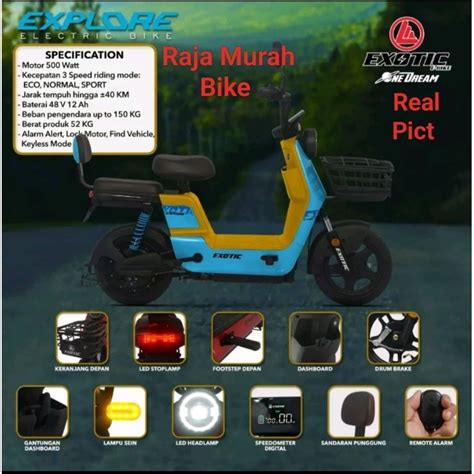 Jual Sepeda Listrik Exotic Explore Selis Exotic Sepeda Listrik E Bike