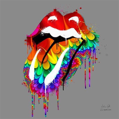 The Rolling Stones Psychedelic Digital Art By Andrea Gatti