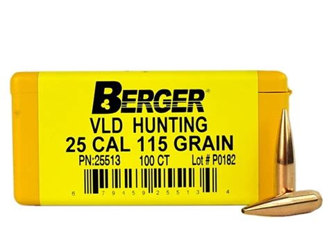 Berger Bullets Caliber Diameter Gr Hunting Vld Hpbt Box