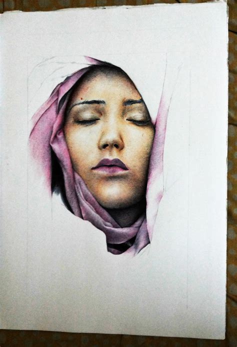 Veiled Lady Ballpoint Pen Work In Progress By Rak78374 On Deviantart