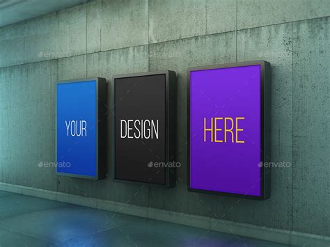 Poster Urban Subway Lightbox Mock Ups By Kheathrow Graphicriver