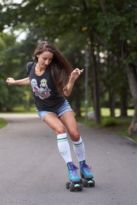 Roller Skate Socks High Socks Retro Stripe Socks Knee High Etsy Girls