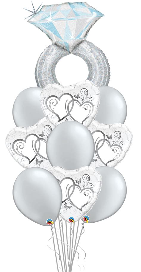 Wedding/Engagement Ring Balloon Bouquet