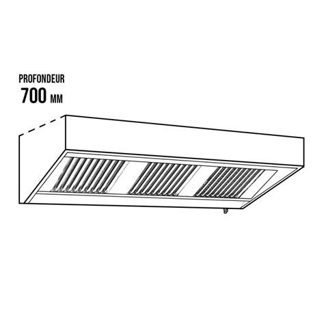 Hotte Murale Professionnelle Compl Te Avec Moteur X X Mm