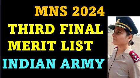 Third Final Merit List Of Mns 2024 Mns 2024 Latest Update Mns2024 Final