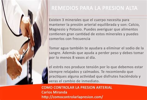 Para Mas Info Sobre Como Controlar La Presion Arterial Te Invito A Que Visites Mi Blog Personal