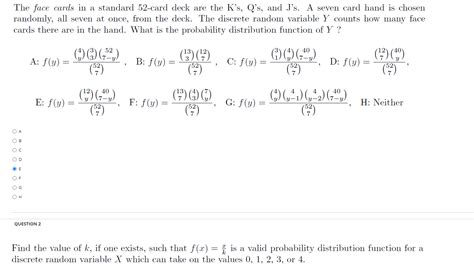 Solved The face cards in a standard 52-card deck are the | Chegg.com