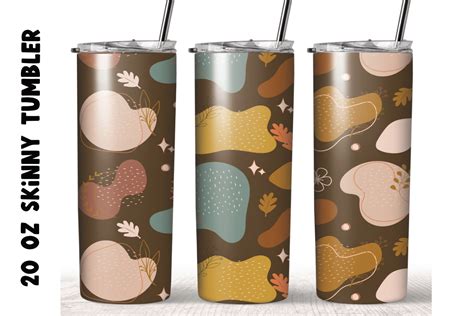 Organic Boho 20oz Skinny Tumbler Wrap Graphic By Jaiprakana · Creative Fabrica