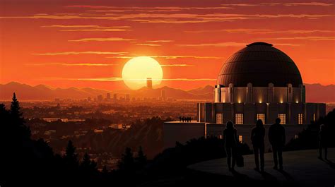 Griffith Observatory sunset in LA 27101844 Stock Photo at Vecteezy