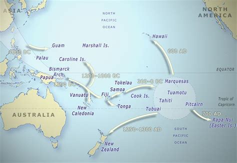 Polynesian Migration Map