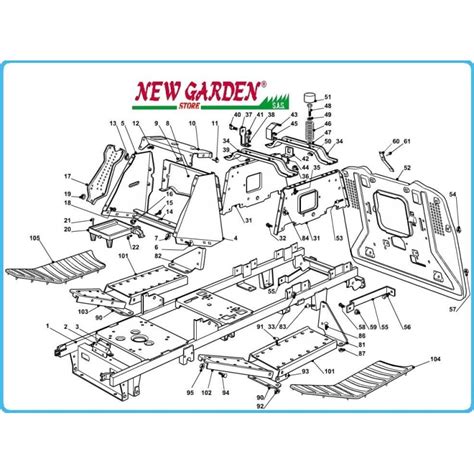 Exploded View Lawn Tractor Frame Cm Xg Castelgarden Ggp Stiga