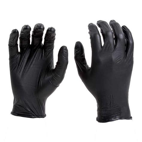 Stealth Black Disposable Nitrile Gloves X Large 50 Gloves Kimball