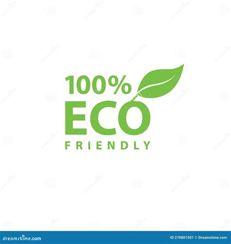 Eco Friendly Sign Icon Sticker With Green Leaf Eco Friendly Stamp