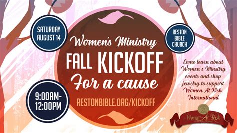 Womens Ministry Fall Kickoff For A Cause Reston Bible Church